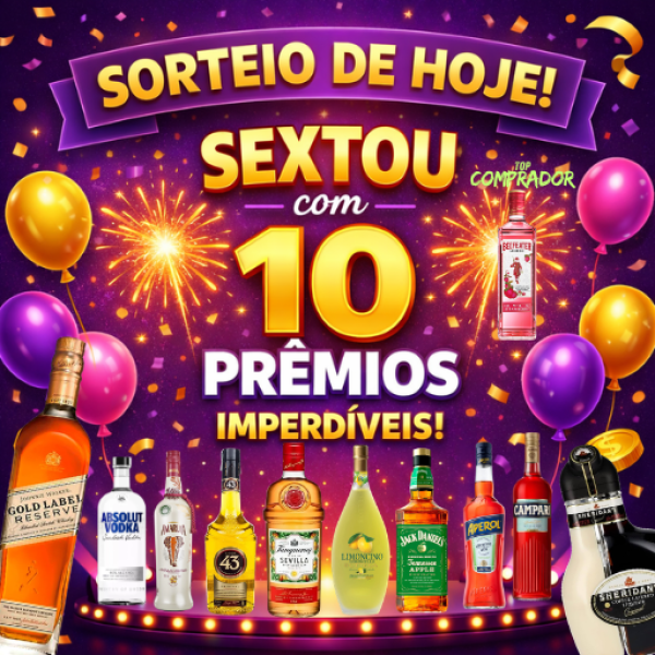 SORTEIO DA TARDE – 10 PRÊMIOS TOP